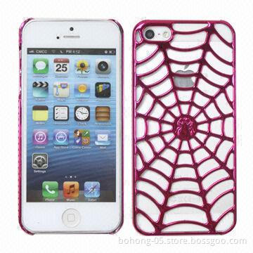 Case for iPhone 5, Made of PC, Various Colors Available, Spider Web